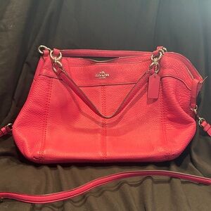 Coach Fuchsia Leather Shoulder Bag